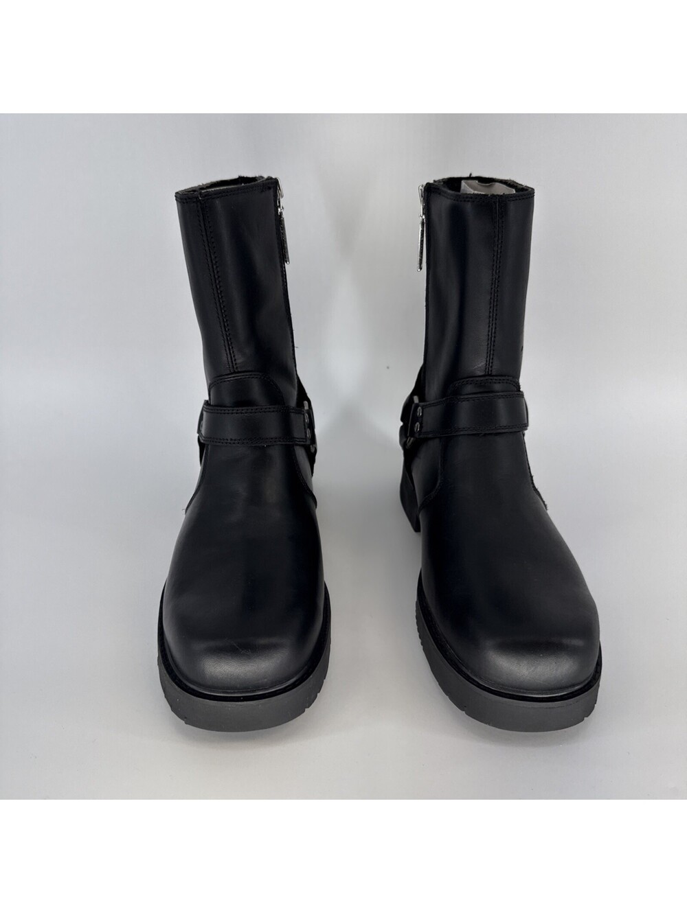 Harley Davidson Side Street 91080 Men’s 10 M Black Leather Motorcycle Boots NOS